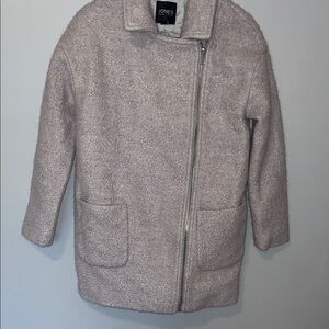 Jones New York Light Blush Bouclé Zip-Front Coat